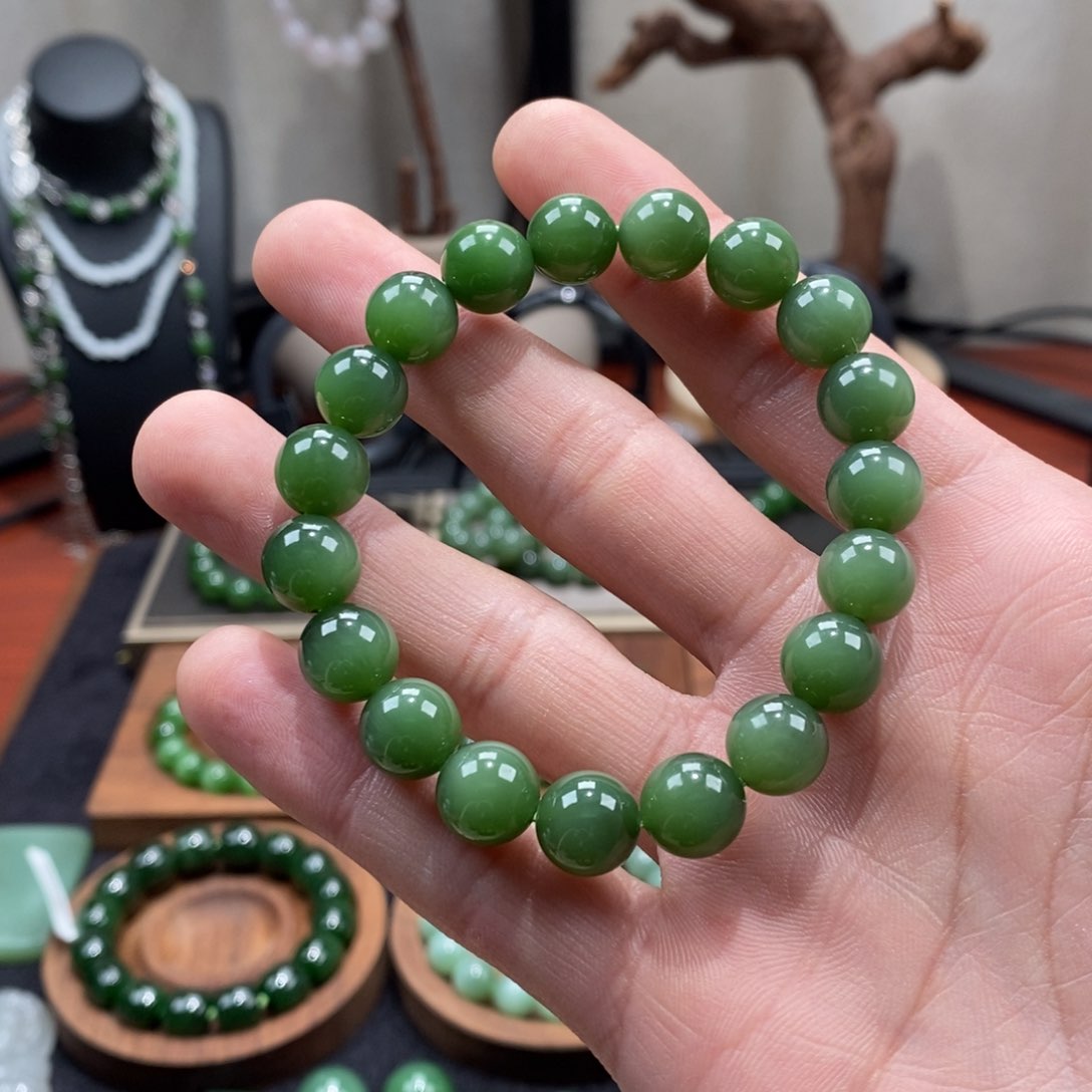 和田玉（碧玉）手串未镶嵌
