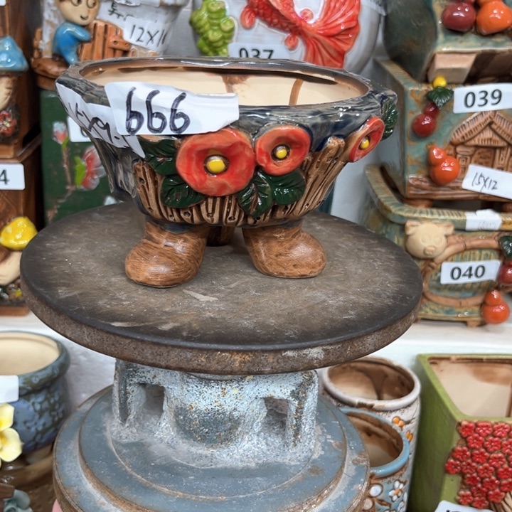 紫砂花盆粗陶材质多肉花盆