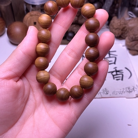 檀香木手串/手链檀香黑肉1.2/17横纹虎皮沉