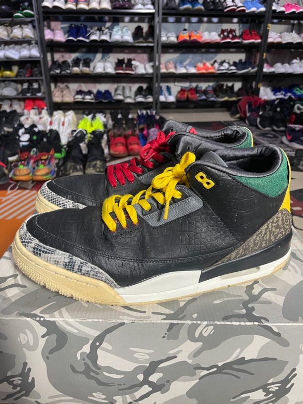 90新 AIR JORDAN 左脚缺垫 45码290/Air Jordan 3 潮流休闲鞋  