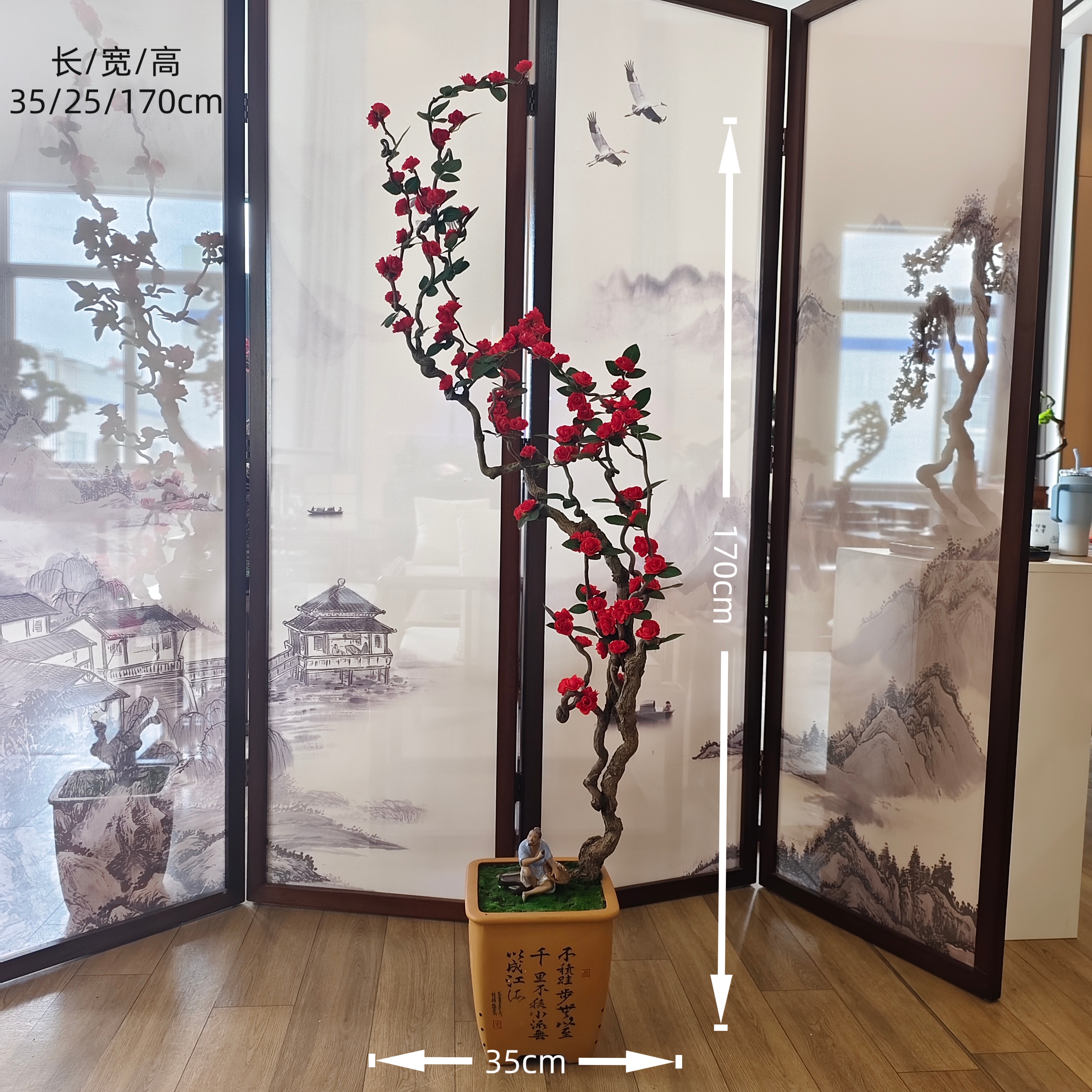 梅山艺术手工盆景·玫瑰