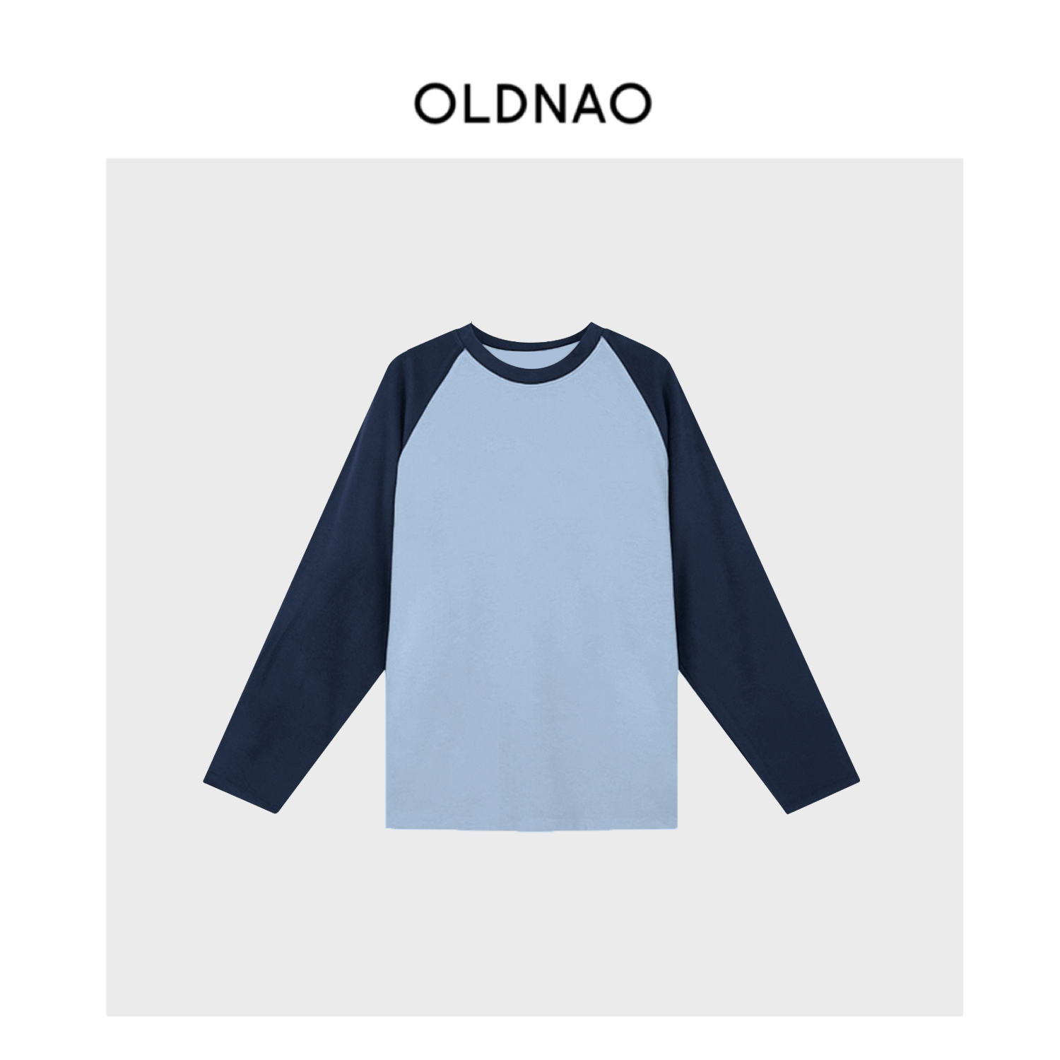 【OLDNAO】品牌订单线轻量磨毛拼接插肩袖T恤-ZDQ-25209