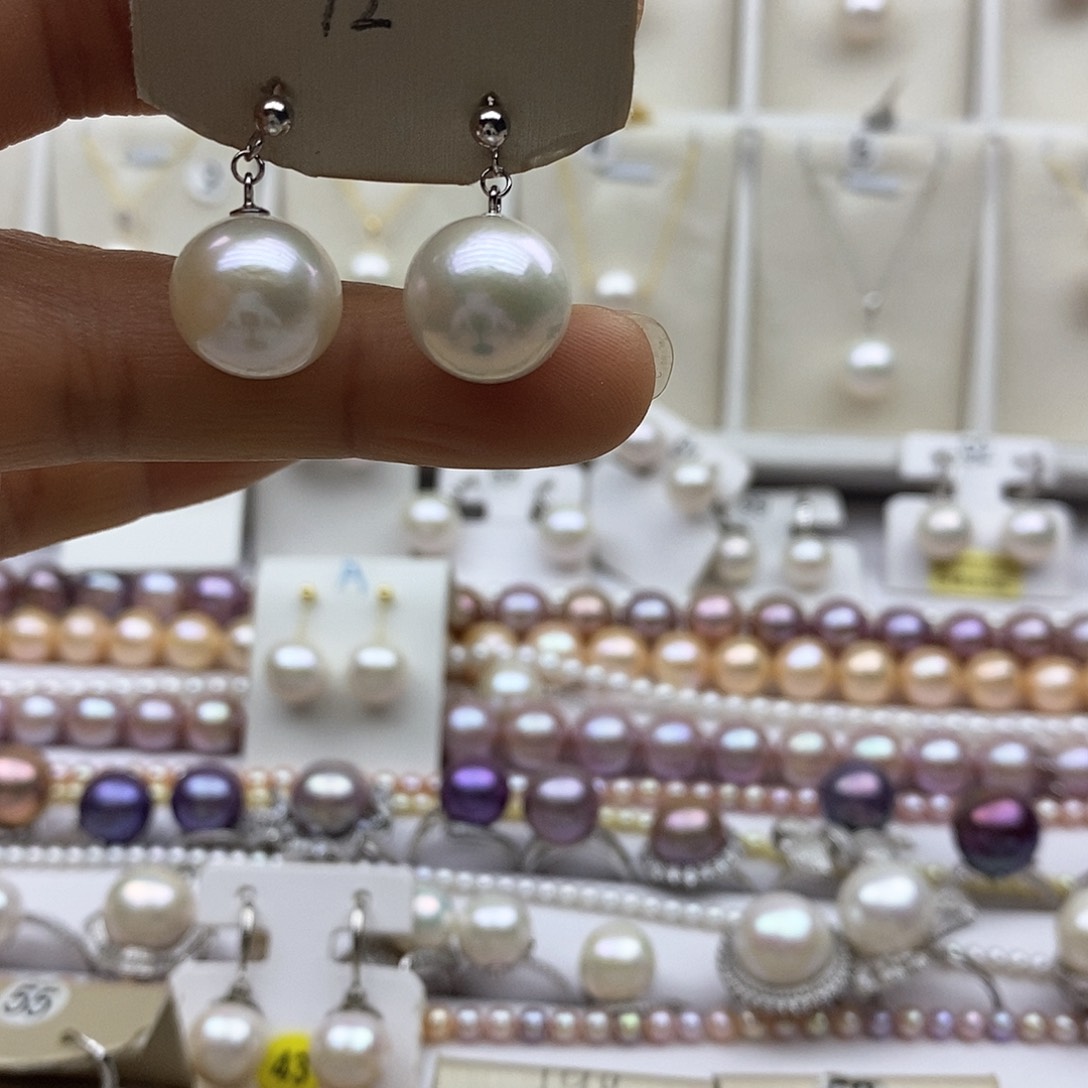 淡水珍珠吊坠(不含链)银S925镶嵌j****）