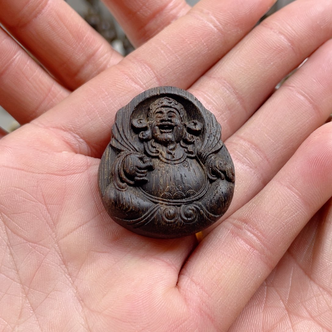 沉香木手串静*越南富森红土小财人