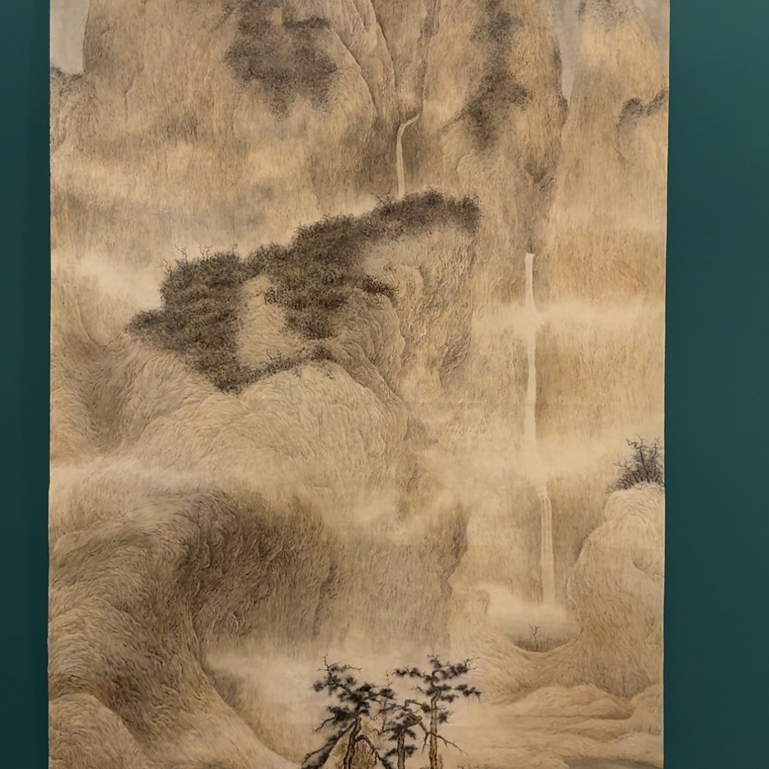 国画丁老师画作画作