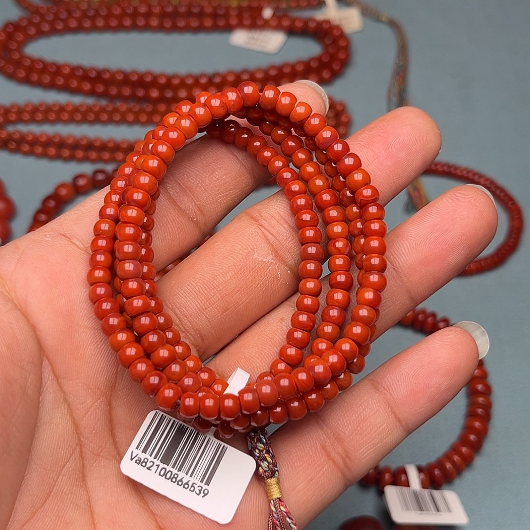 南红玛瑙未镶嵌手链苹果珠卡5 +