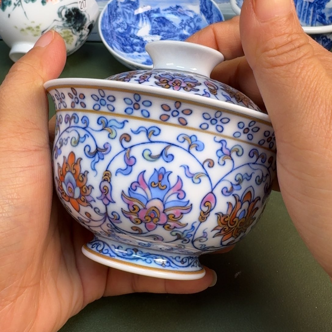 陶景德镇纯手绘茶具圆圆291