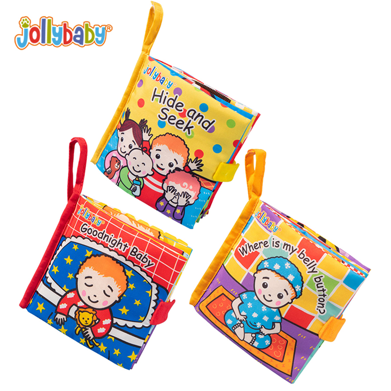 jollybaby晚安躲猫猫布书婴儿玩具宝宝益智可啃咬撕撕书安静书