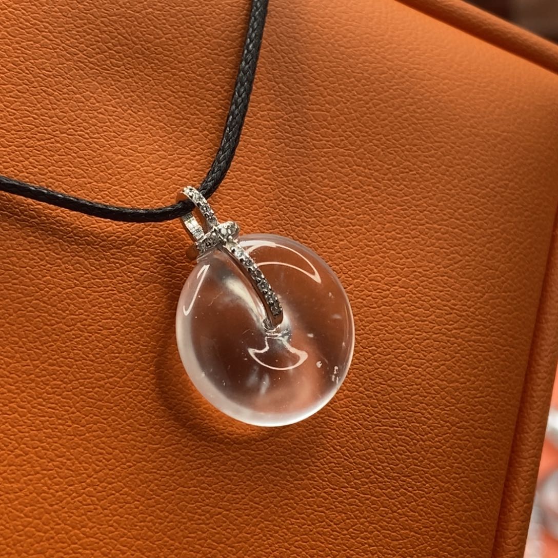 石英质玉颈饰银S925镶嵌