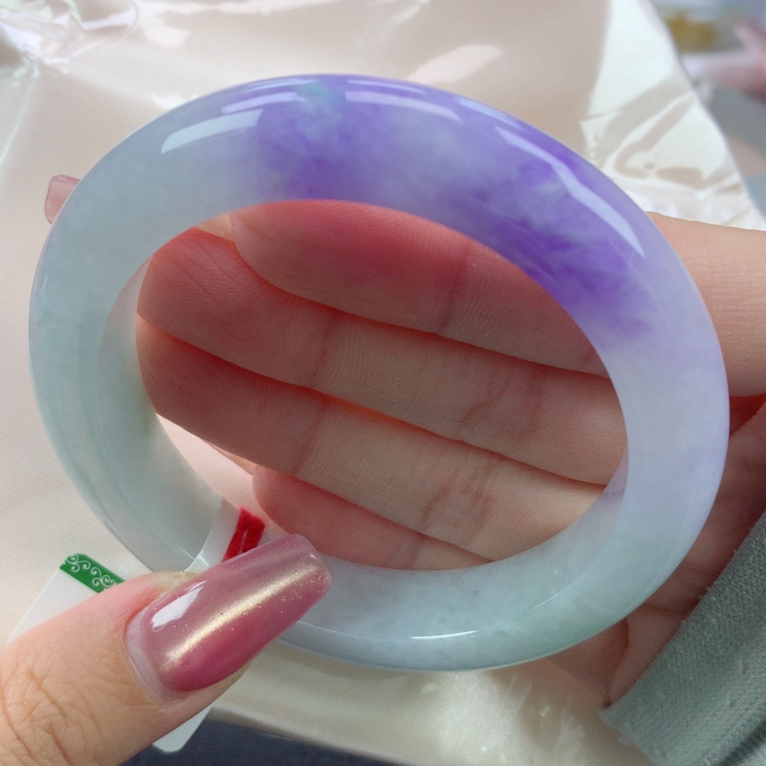 翡翠手镯未镶嵌缅甸天然翡翠A货55.8