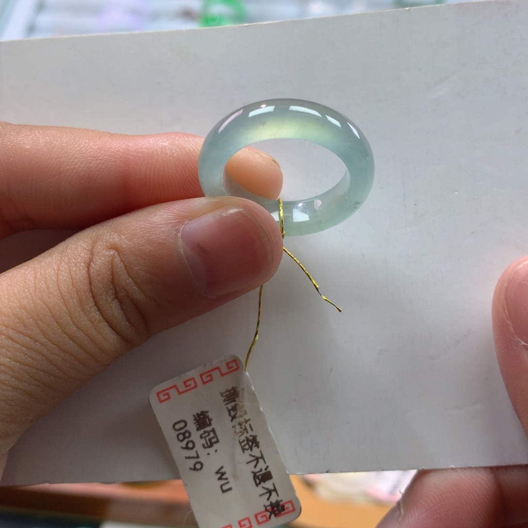 翡翠未镶嵌戒指14号