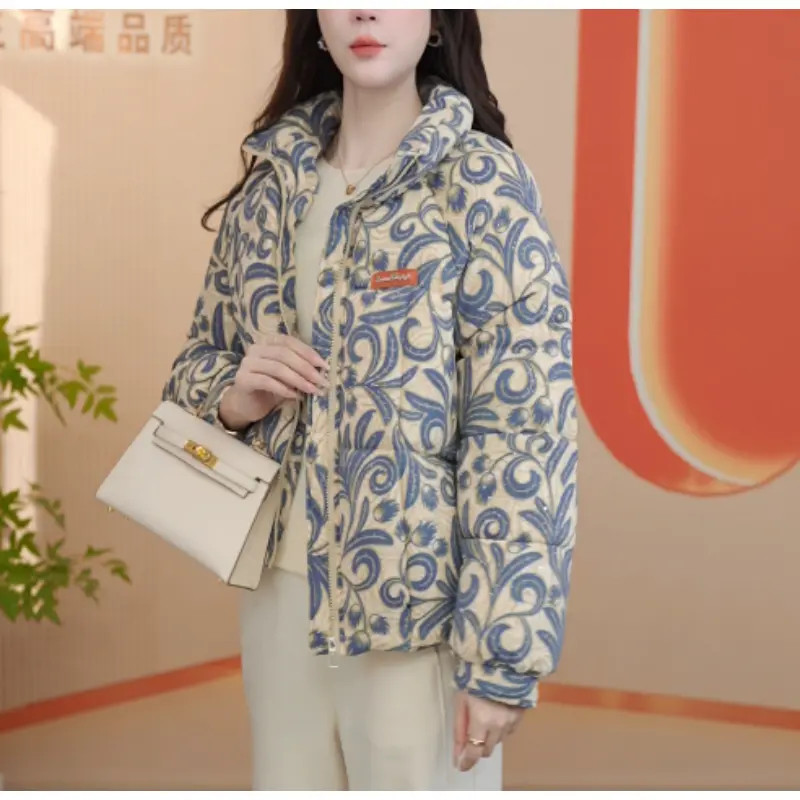 运费补贴）秋冬显白高级灰棉女服外套女流行时尚女装御寒保暖外套