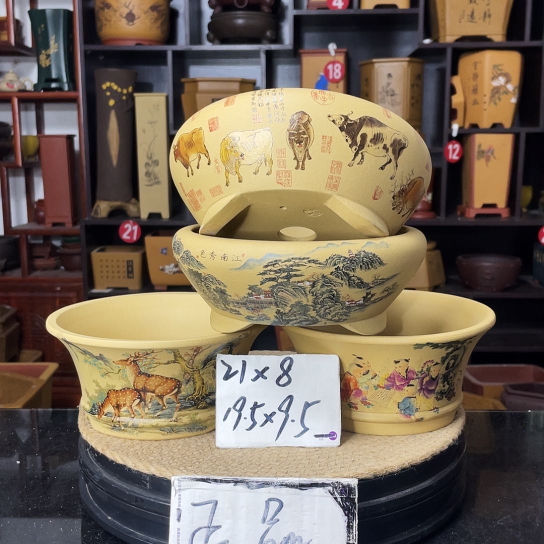 紫砂D-婉秋紫砂花盆