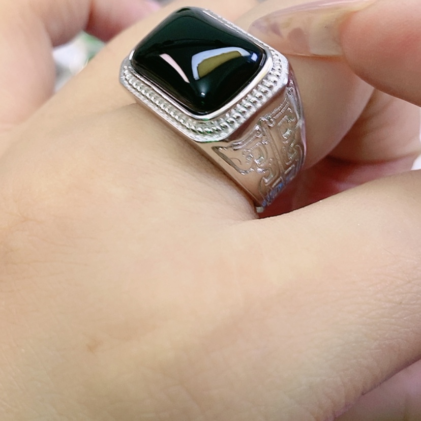 【闪购商品】玛瑙/玉髓戒指银S925镶嵌用****6