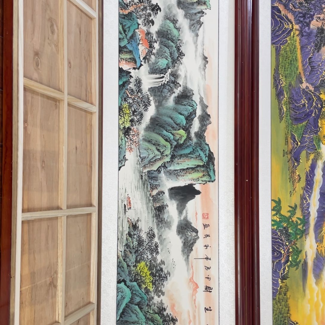 国画带框尺寸48*163厘米