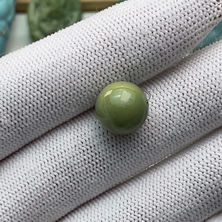 未镶嵌绿松石珠宝奇石圆珠