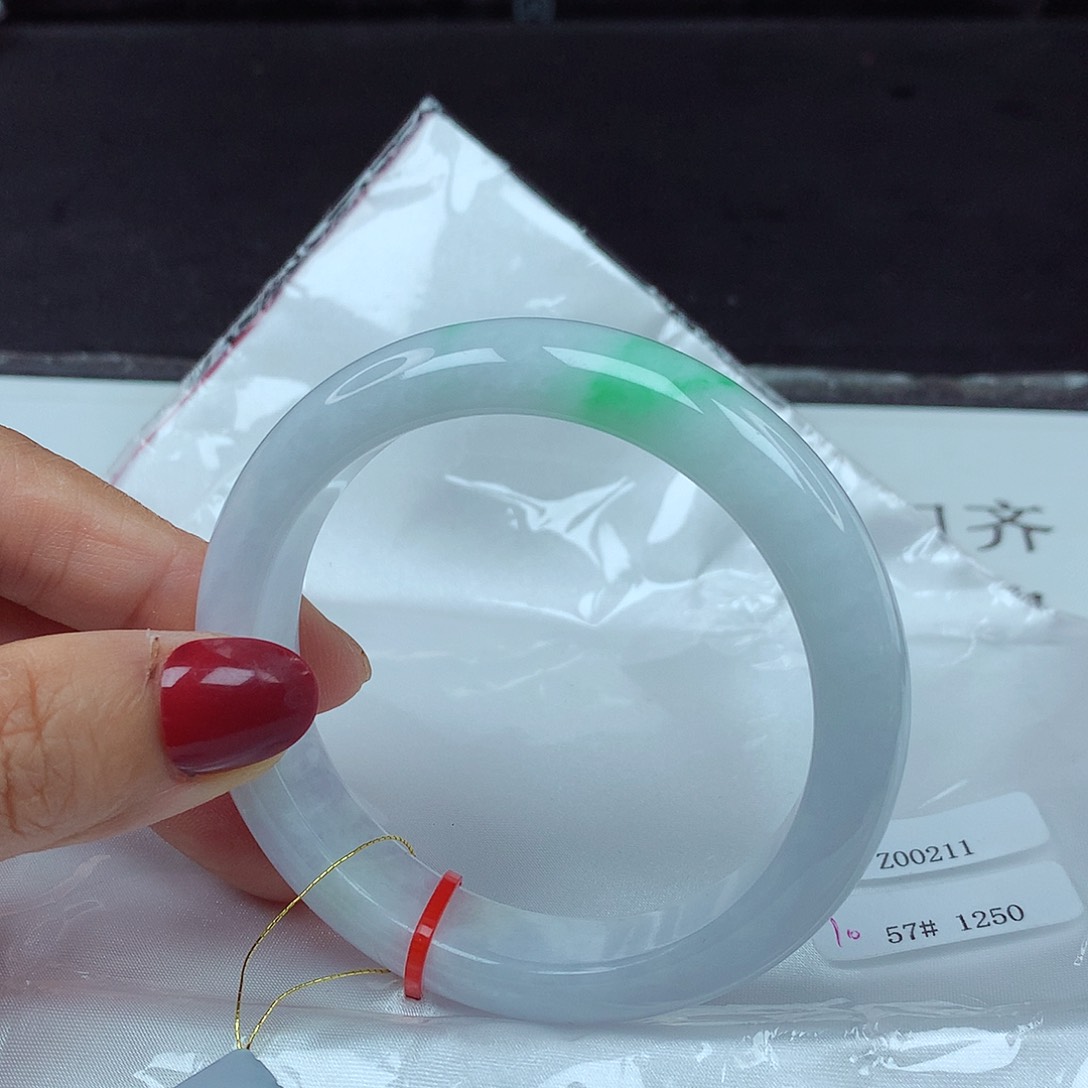 翡翠手镯未镶嵌57圈0211