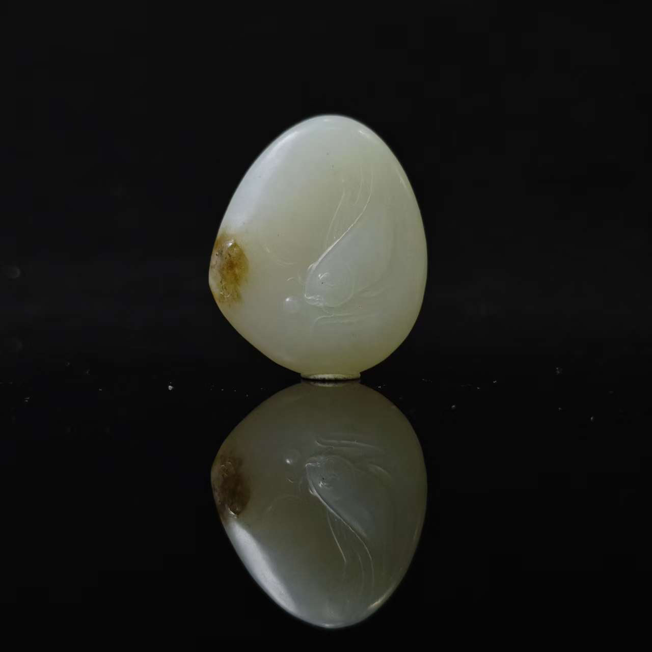 712622 和田玉连年有余挂件 