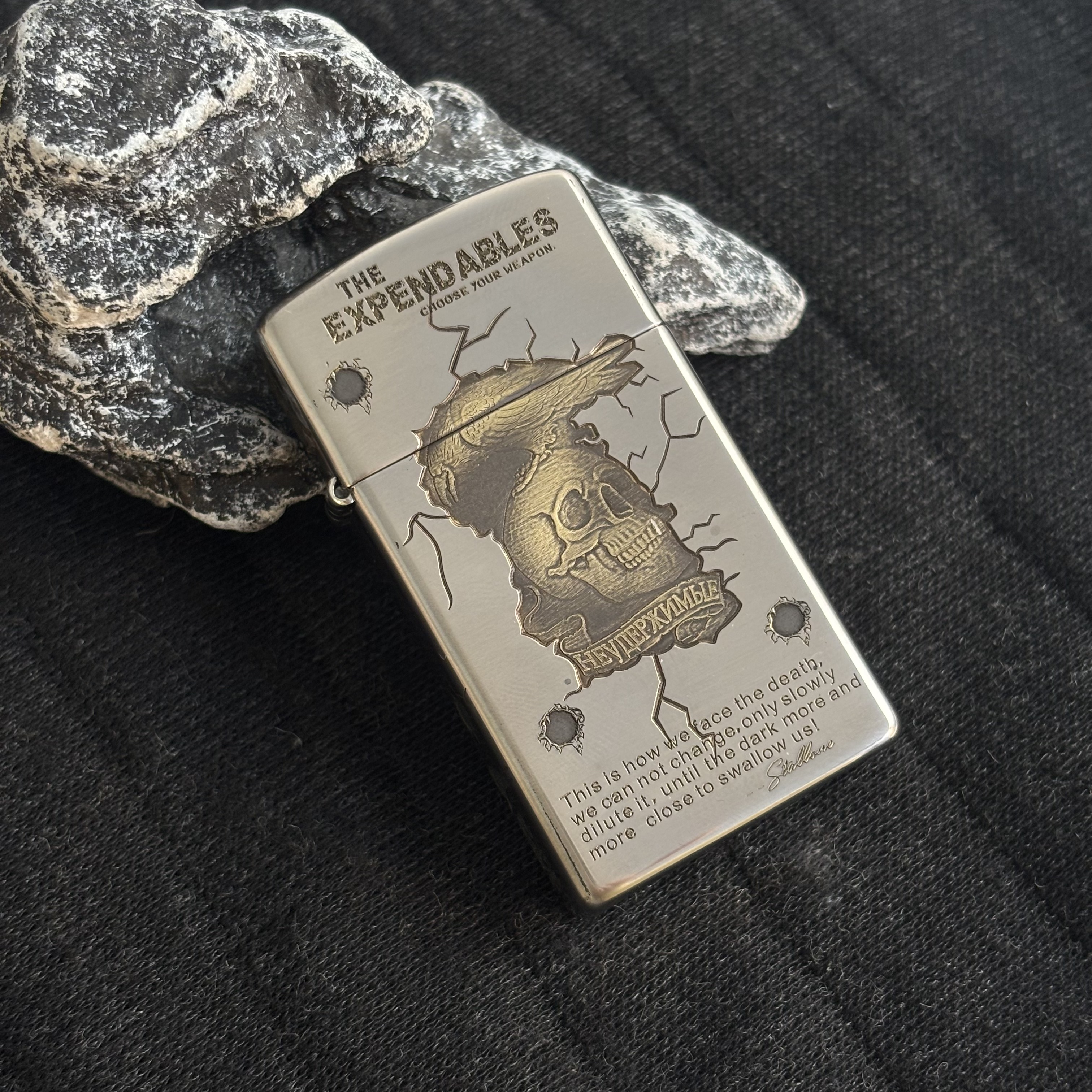 ZIPPO 打火机正品 1610镀铬敢死队 2210