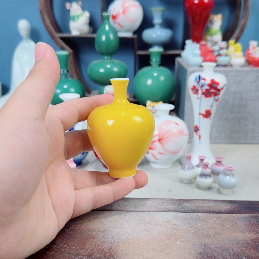 陶瓷手工小花器摆件