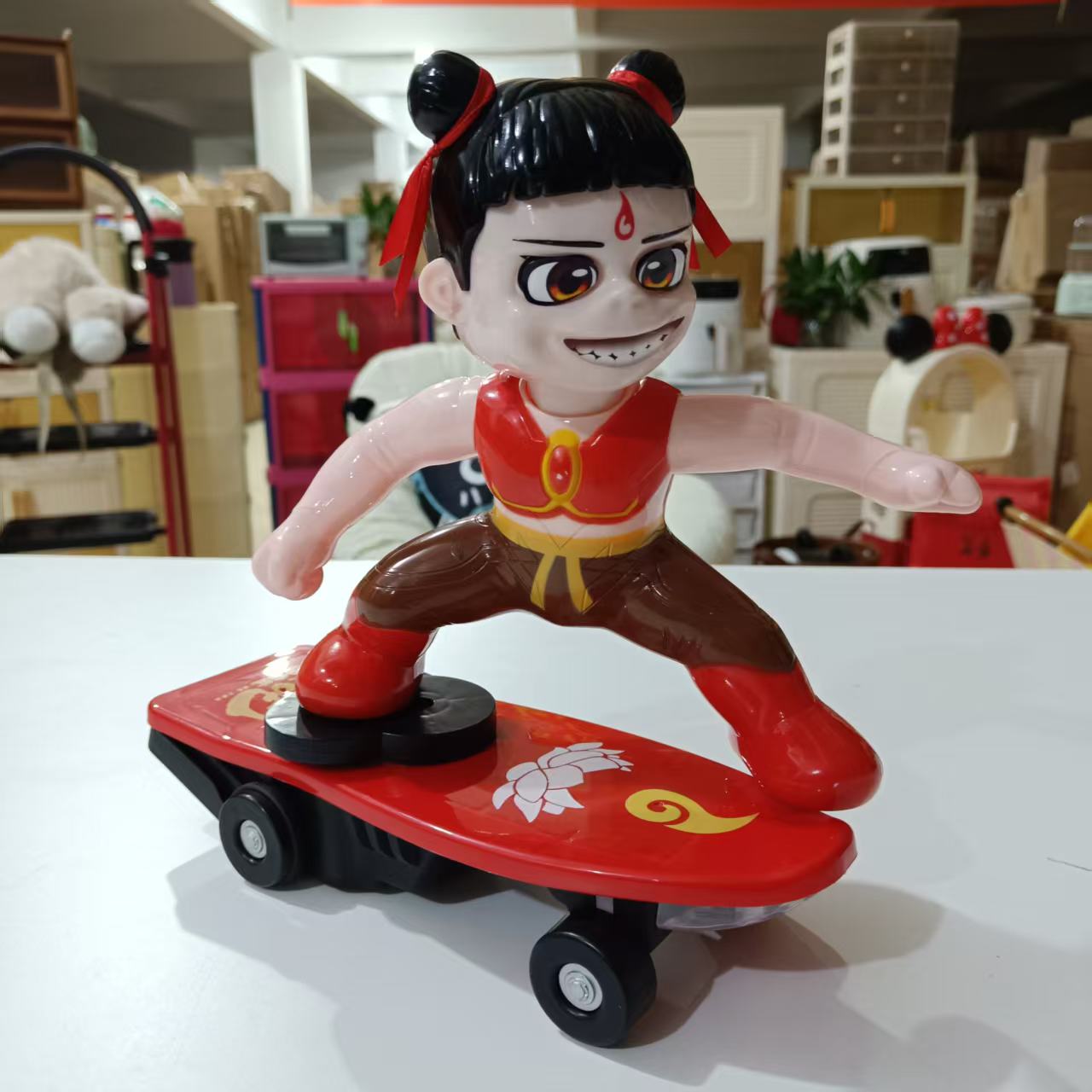 （宝）哪吒特技音乐滑板车男孩益智玩具（自备3个5号电池）