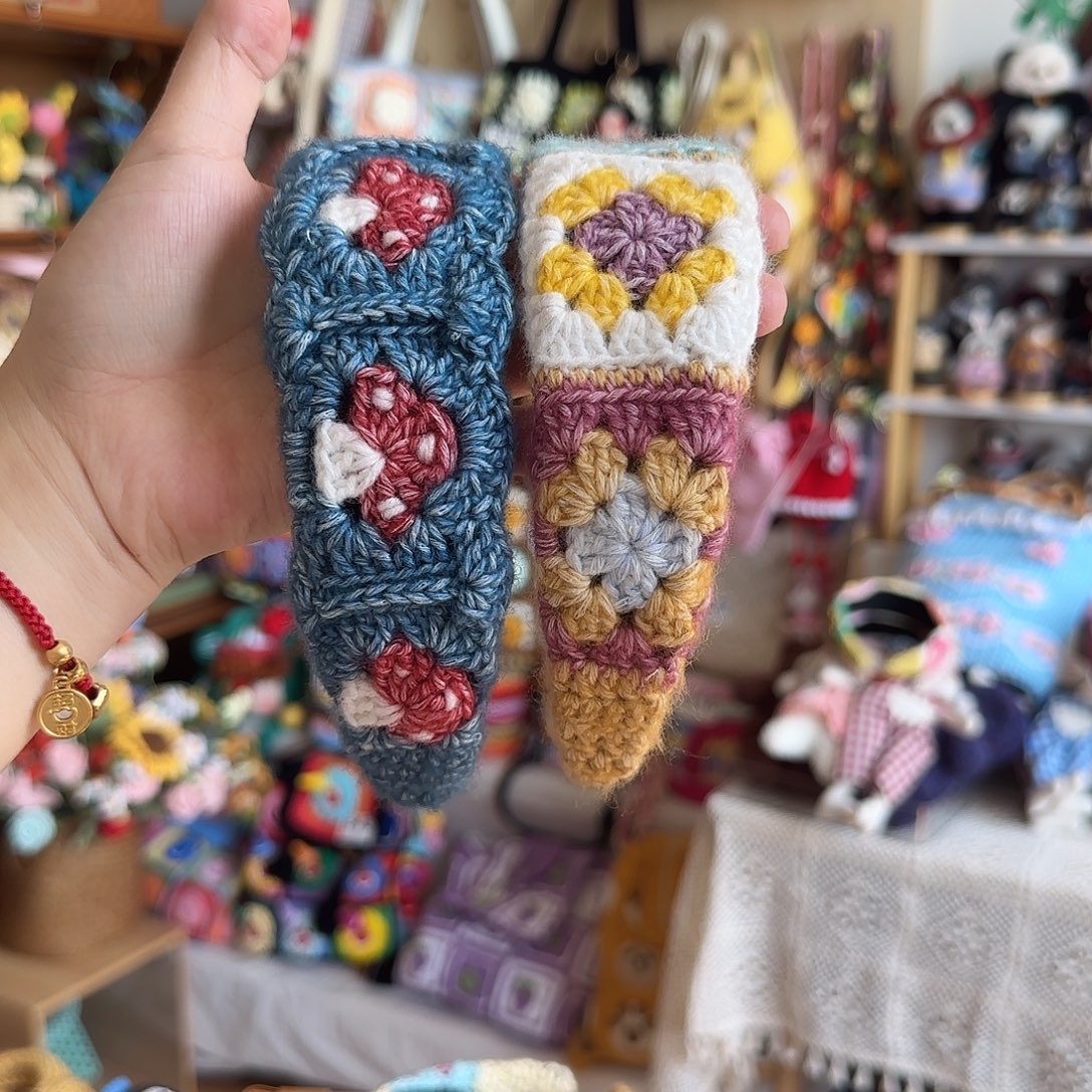 织物蘑菇发箍加祖母格发箍