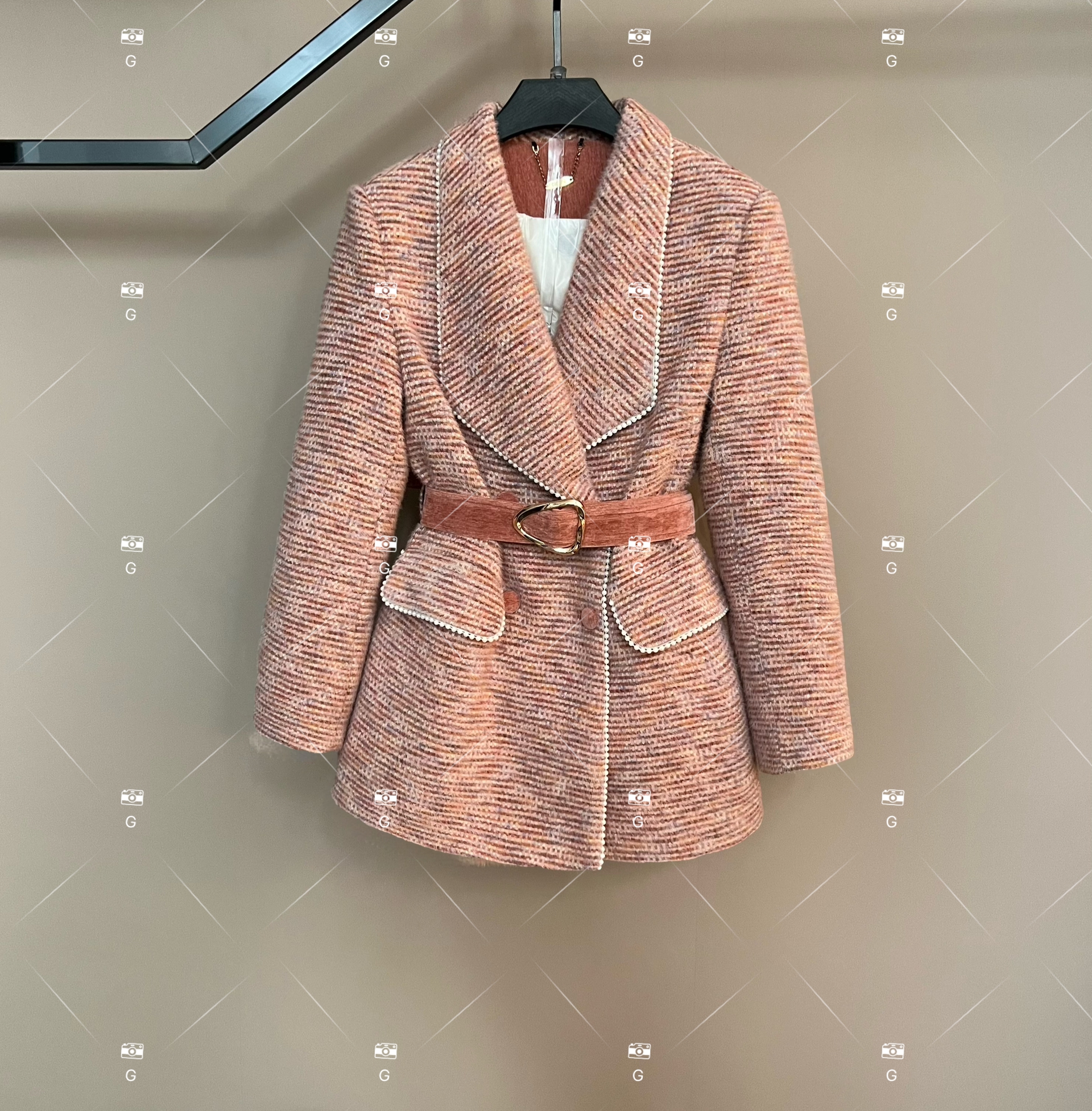 【楠楠】秋冬气质小香风设计师中长款羽绒服轻奢女 GS-57986