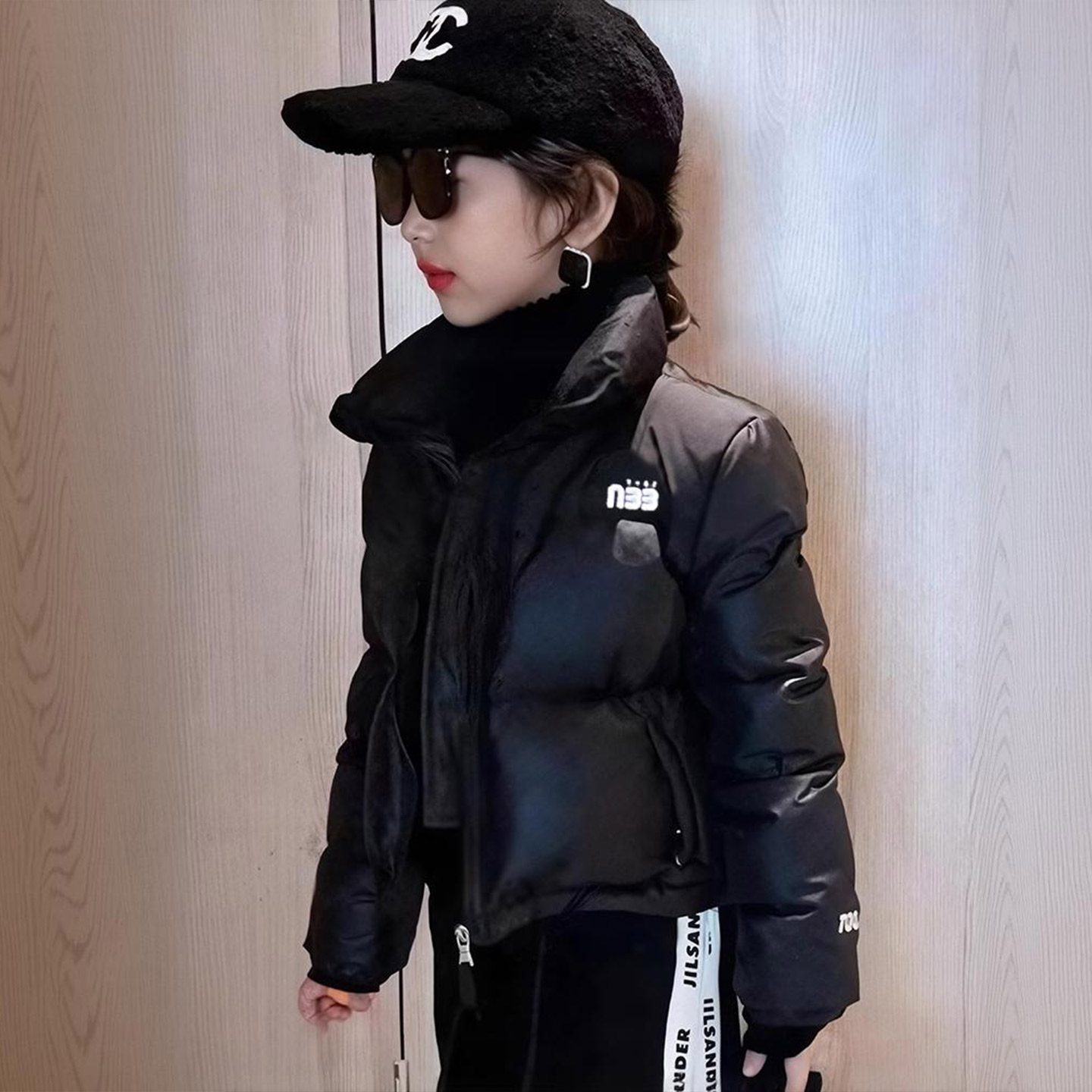 女童短款羽绒服外套冬装童装新款女孩儿童装白鸭绒加厚韩版面包服
