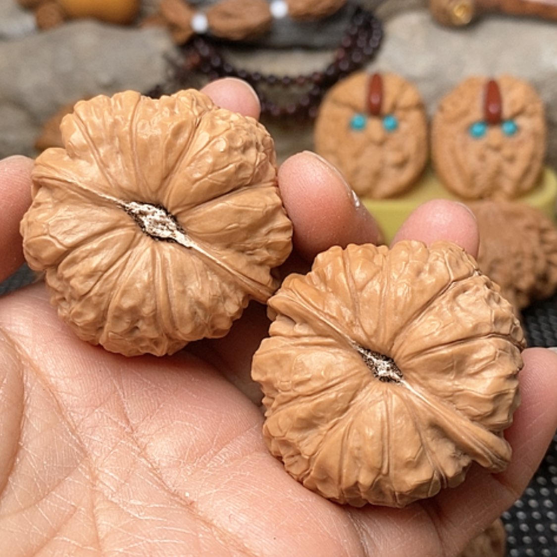 【闪购商品】文玩核桃把件44南瓜全品泛油