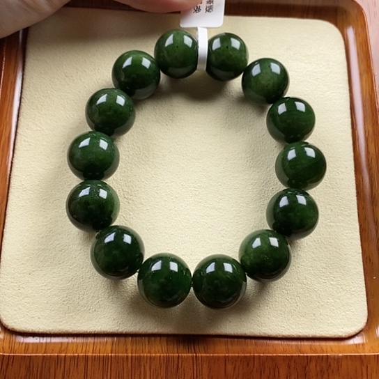 和田玉（碧玉）手串未镶嵌16mm