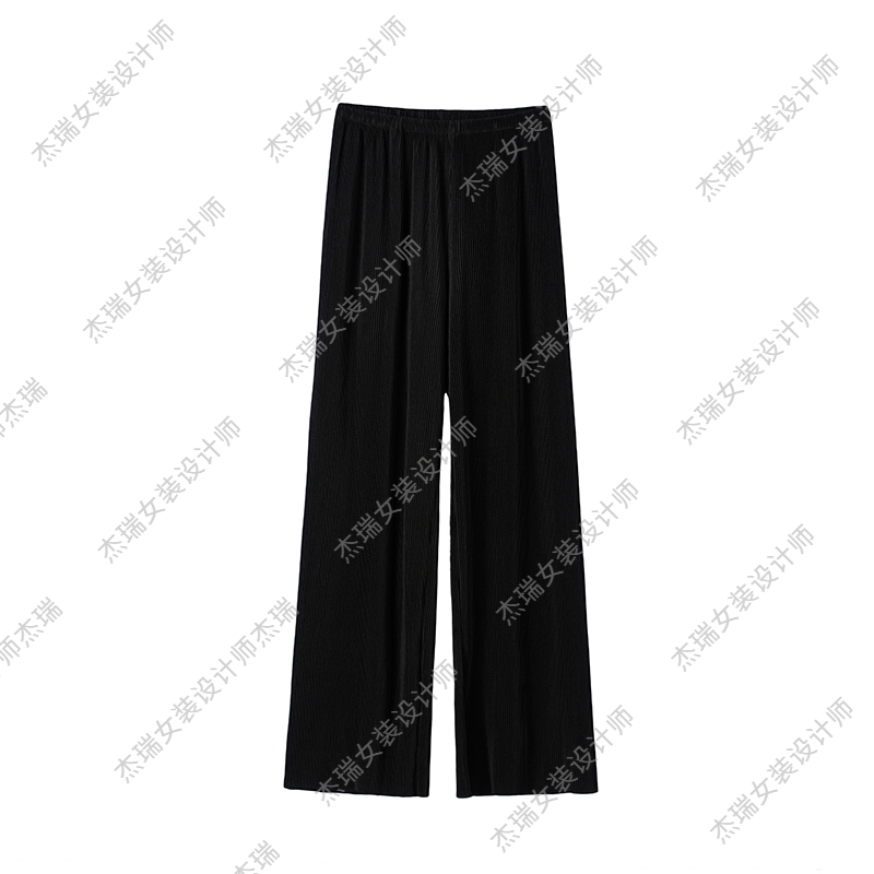 杰瑞【必备裤】2024夏季新款气质时尚显瘦百搭修身直筒高腰裤子