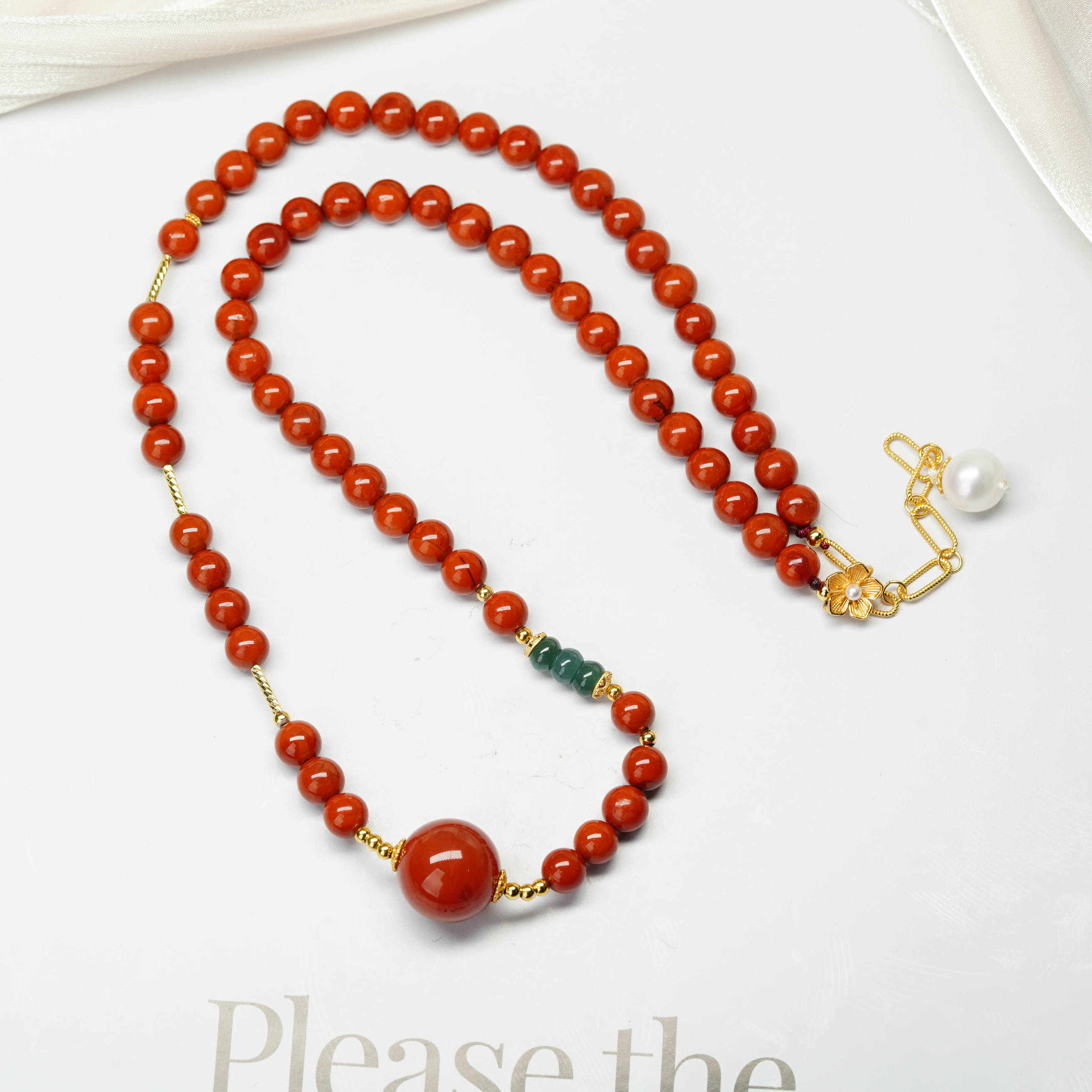 【小北好物】南红DIY项链约6mm【多样性发一件】-17QH258X1