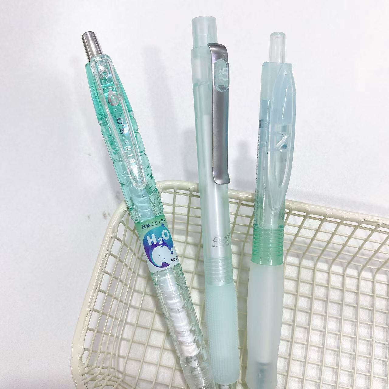 【浅绿系/3支】B02柯林宝特瓶+德尔施点点君+至锦华灯初上-黑墨