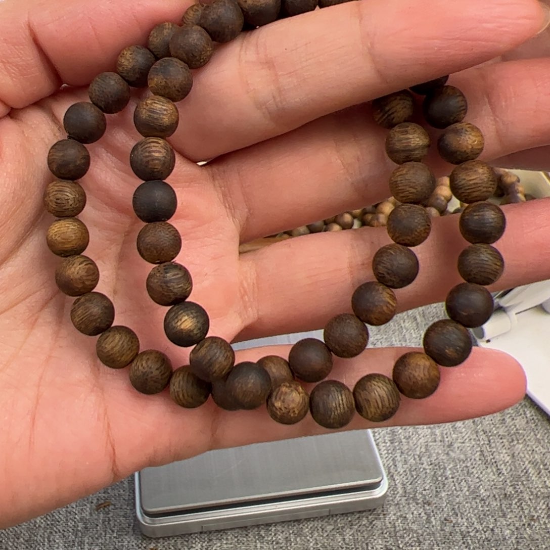 沉香手串奇楠沉香7mm圆珠单圈a015多样性发货一条
