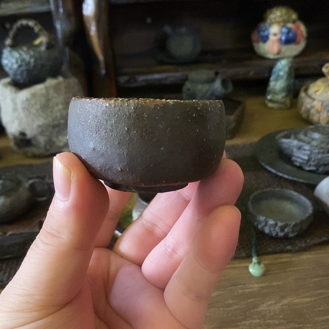 手工制作柴烧茶具