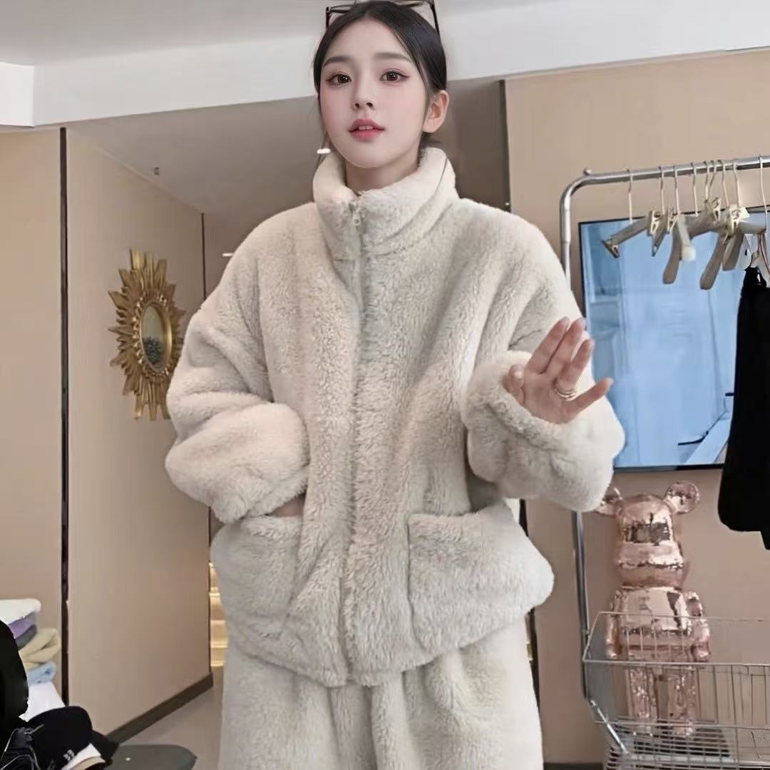 0622 YSLL睡衣2025新款冬高级感睡衣秋冬珊瑚加绒保暖中等厚套装