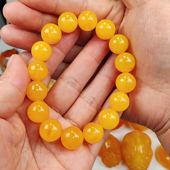 蜜蜡手串未镶嵌手串