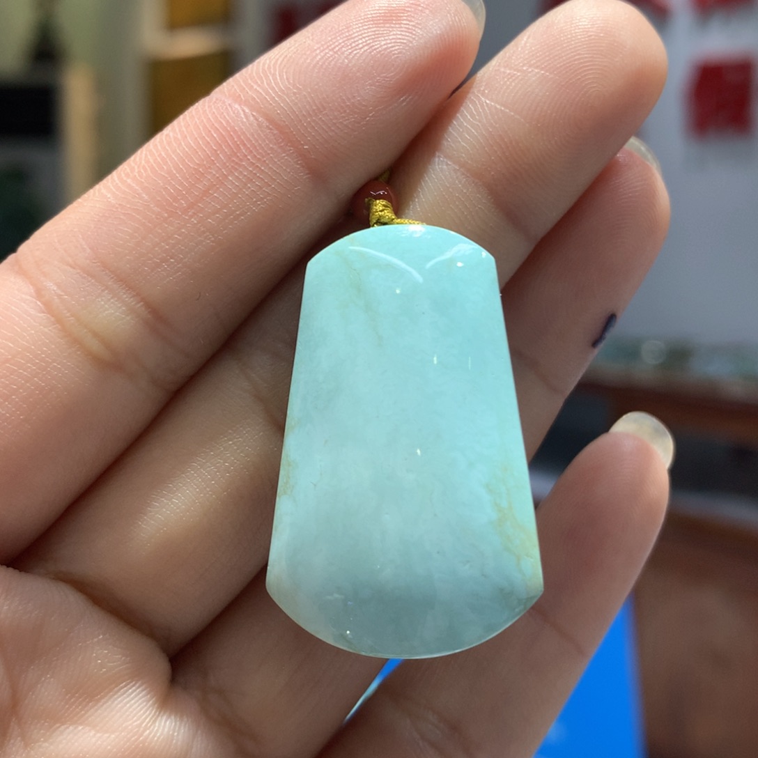 未镶嵌绿松石吊坠茉***天