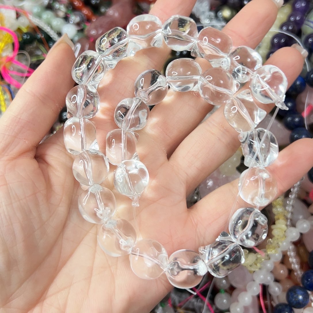 玛瑙/玉髓足银镶嵌珠宝半成品，压电白水晶猫头25颗