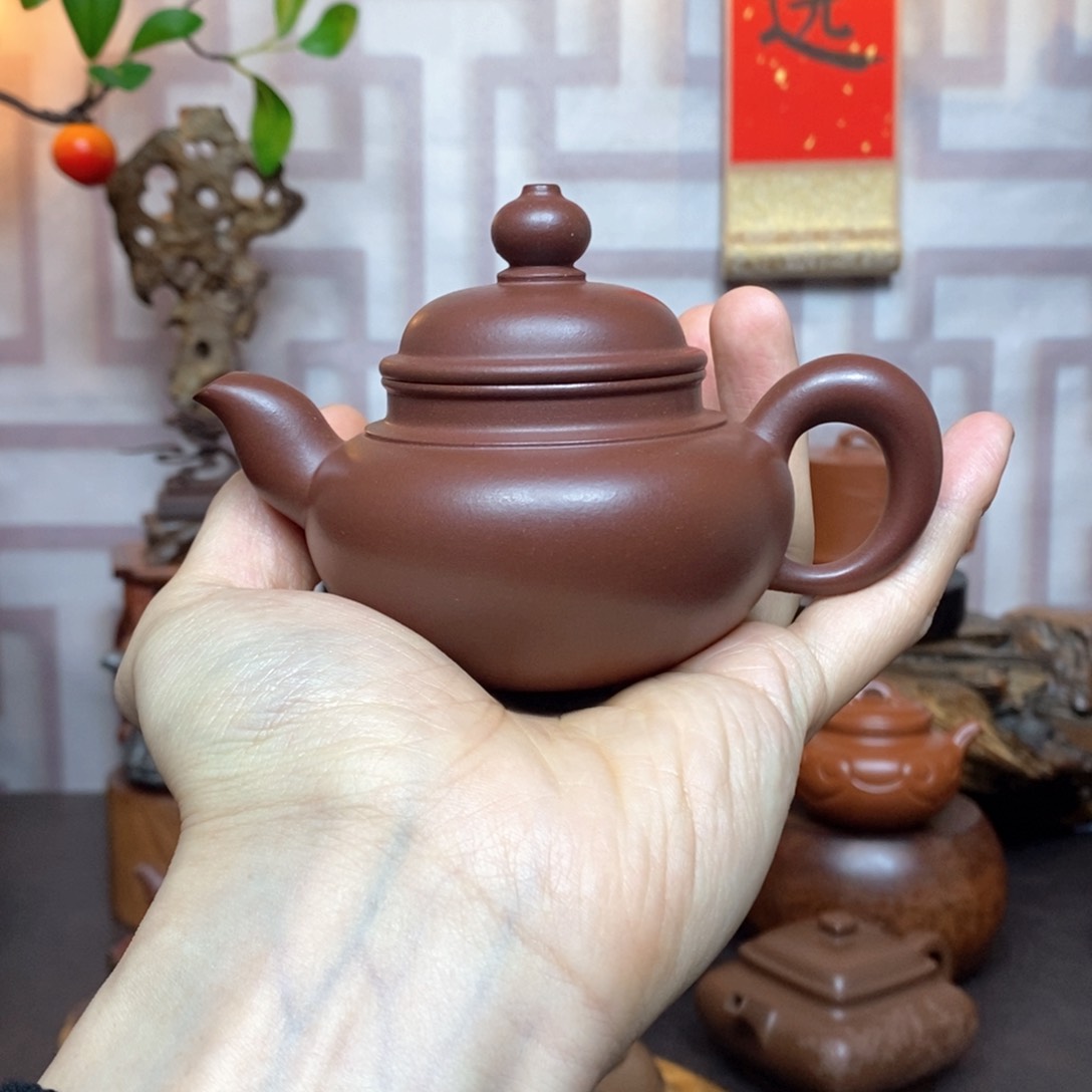 紫砂茶具紫泥顶珠