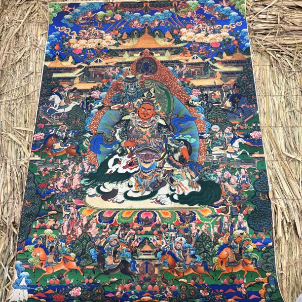 年画高端精品财宝天王绘画类年画W945