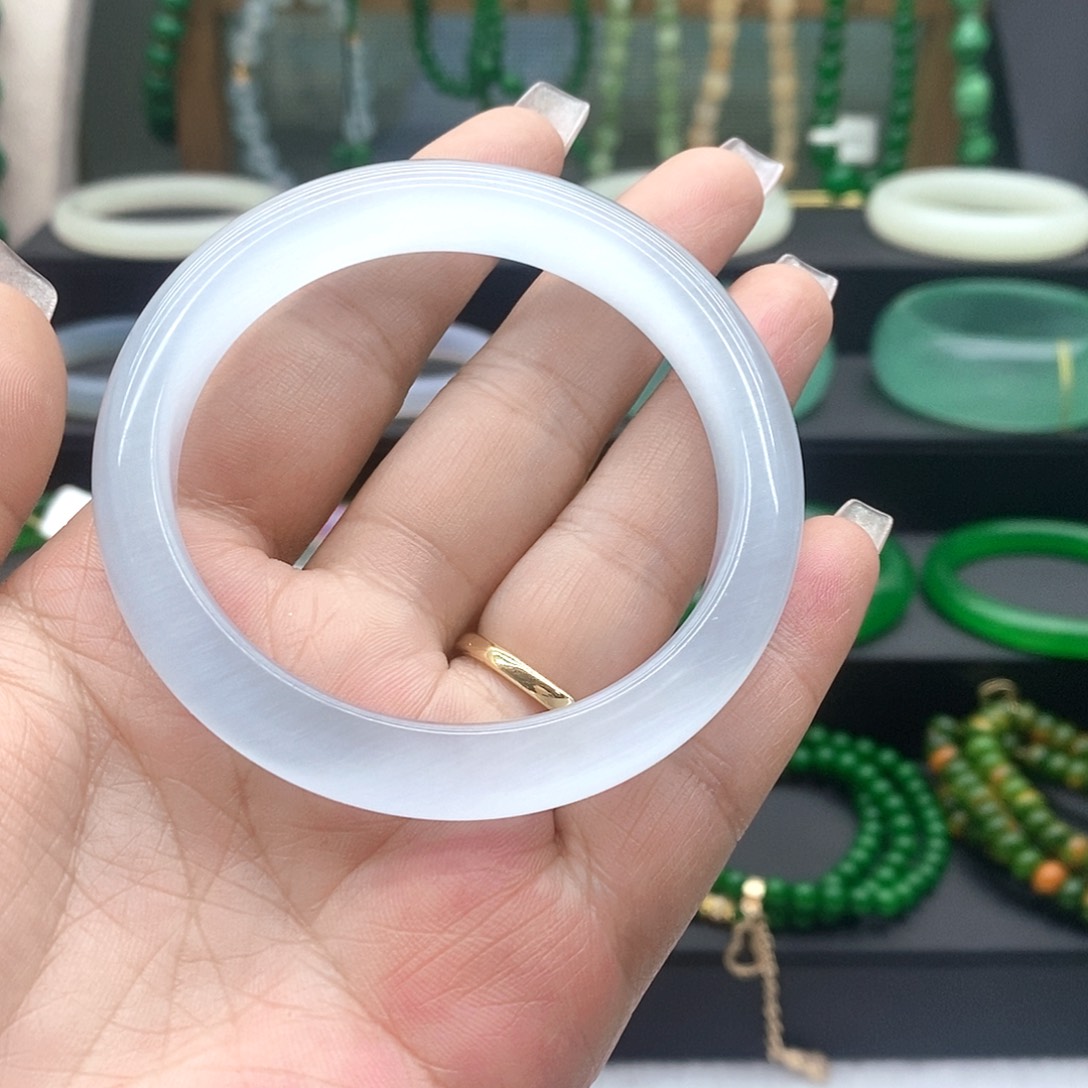 珐琅非金属白月光猫眼百搭款55-57