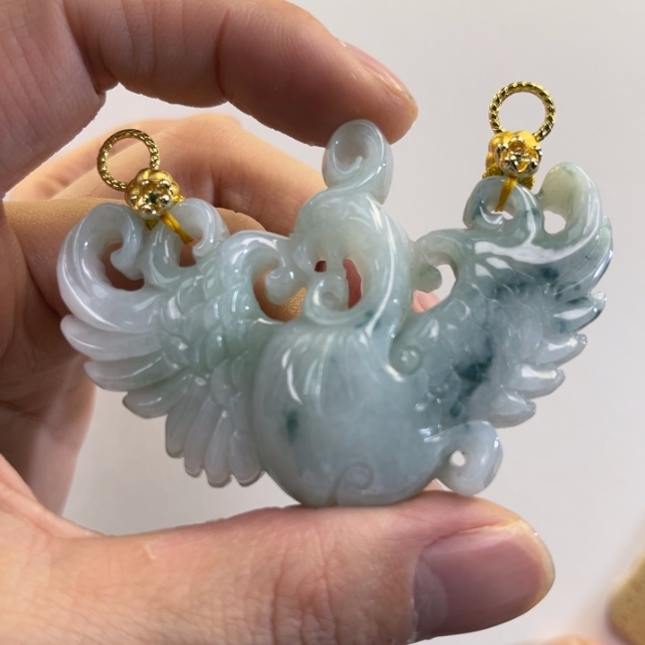 翡翠吊坠(赠链)未镶嵌代编织