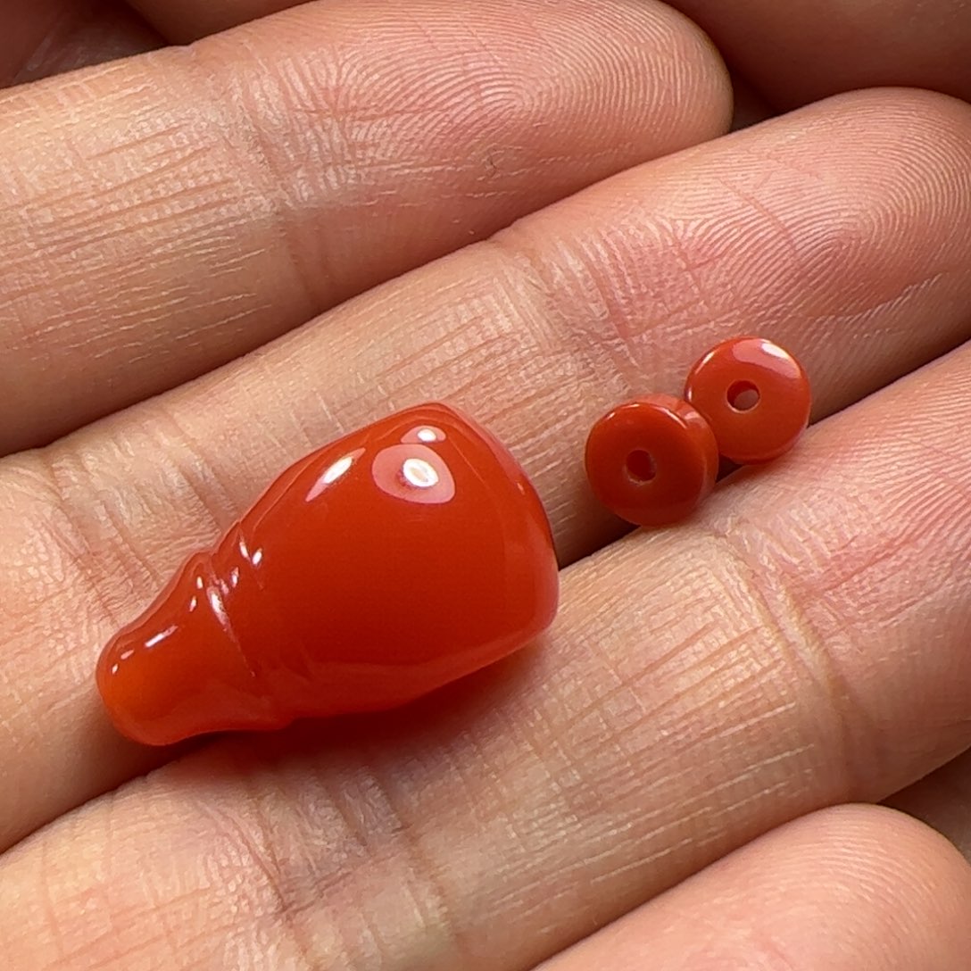 南红玛瑙三通未镶嵌?***?