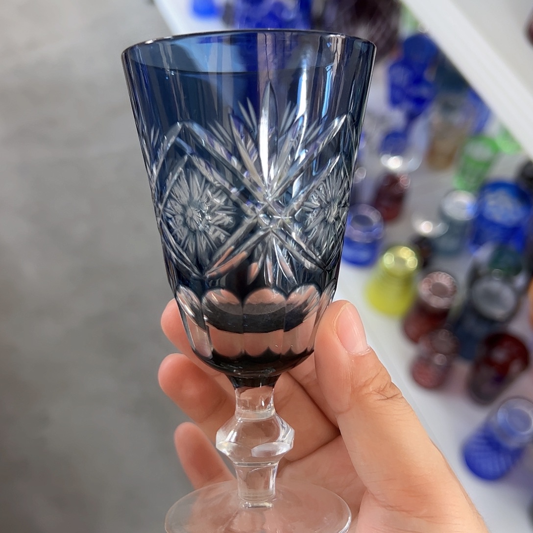 水晶玻璃平底款微瑕一个