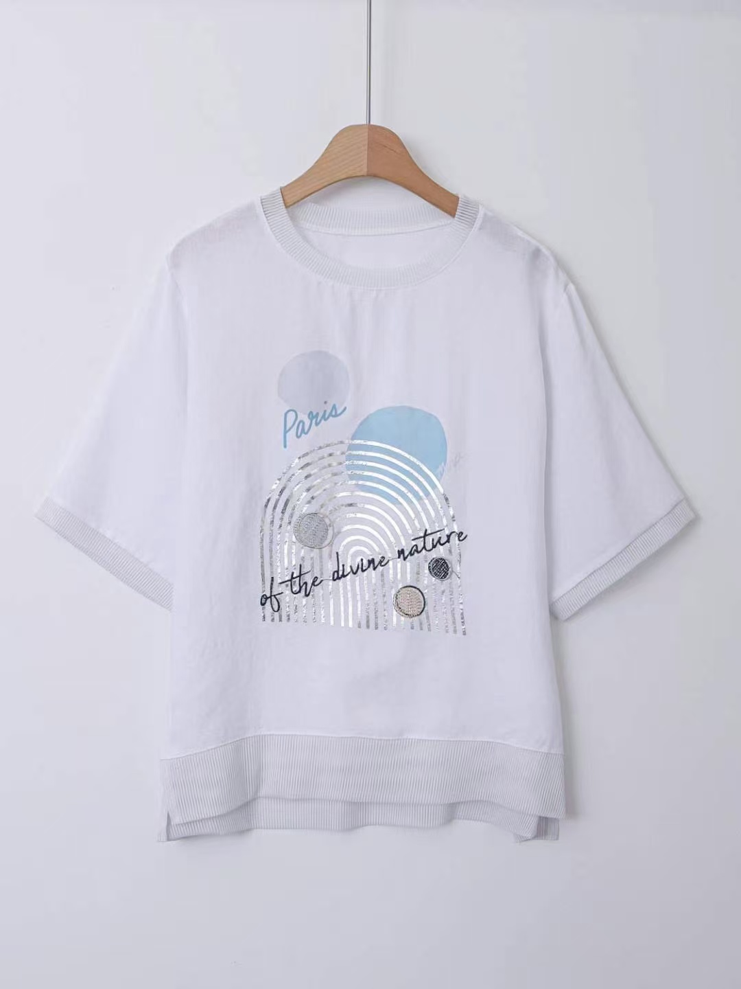 韩国正品新款棉麻短袖