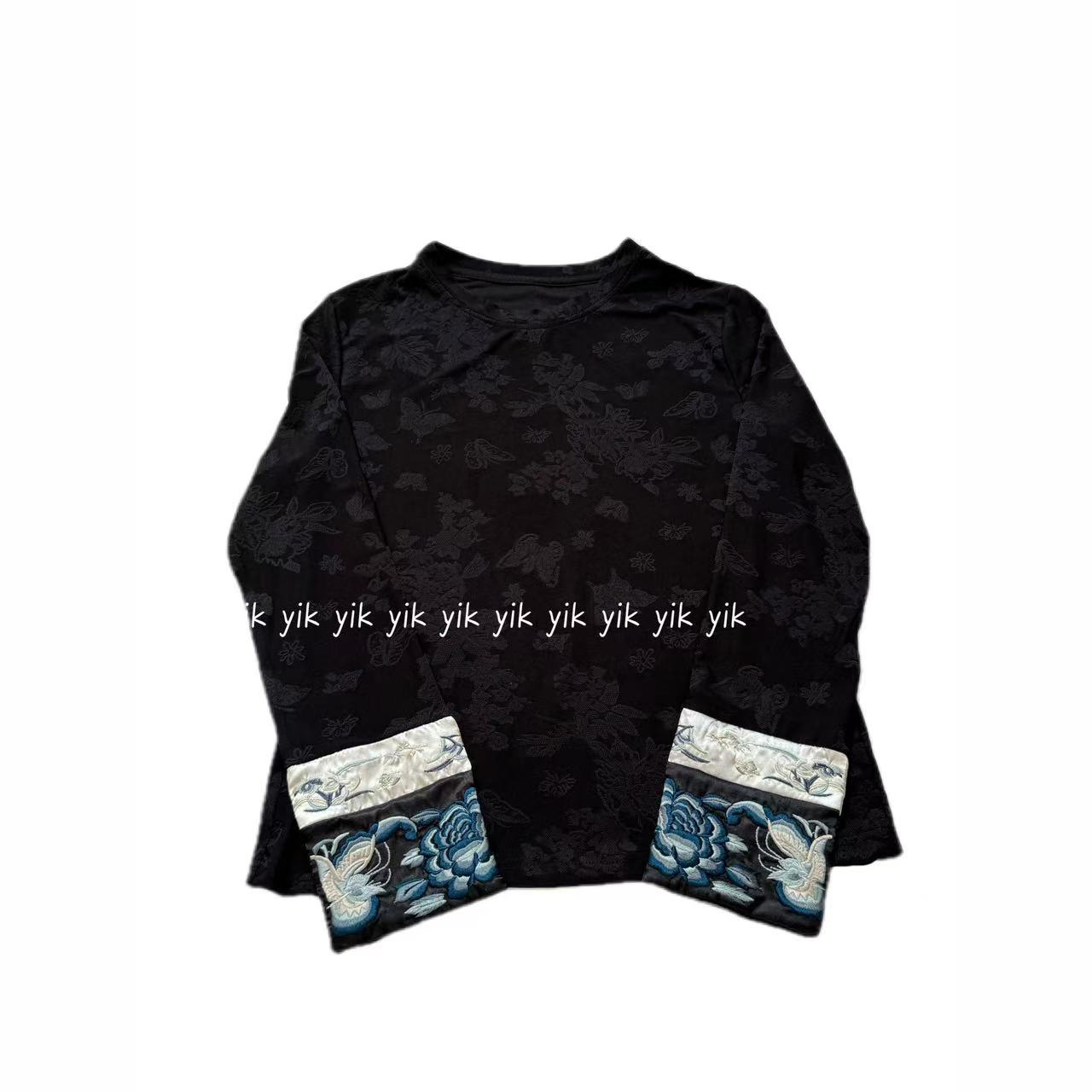 【纤宜】新中式国风复古中高档气质时尚洋气百搭刺绣上衣小衫