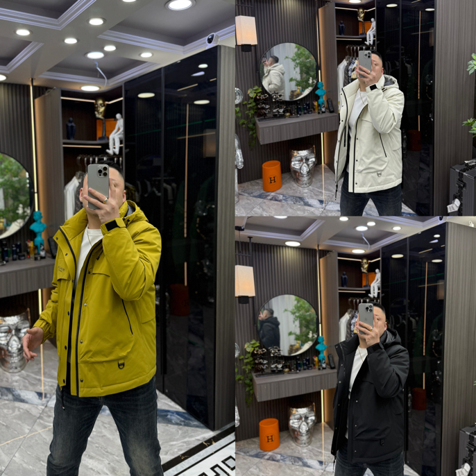 【三叔·潮流】时尚高定男士雅痞连帽免烫字母休闲羽绒服外套 9689