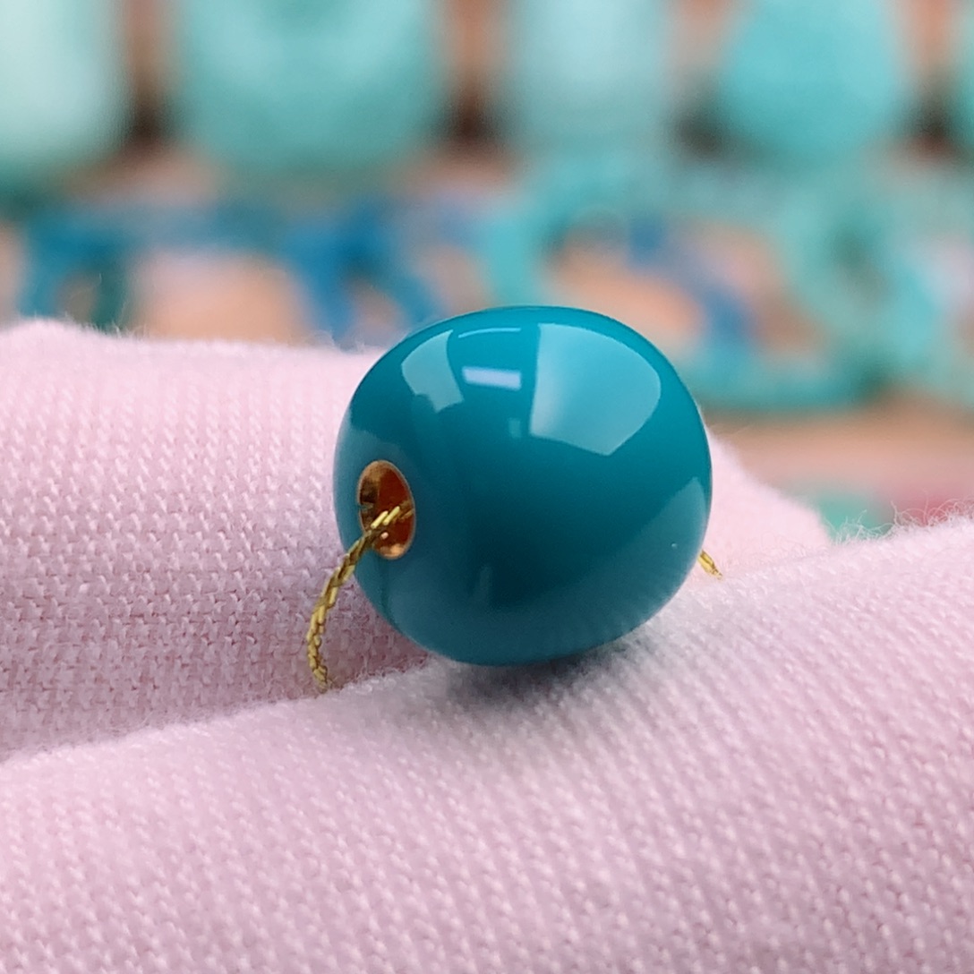 绿松石珠宝奇石未镶嵌9.4✖️8.8mm