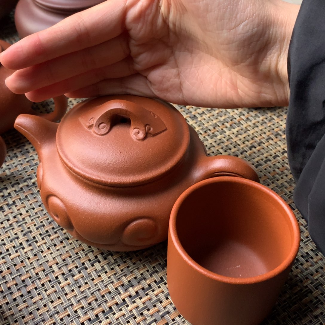 紫砂茶壶290毫升半手